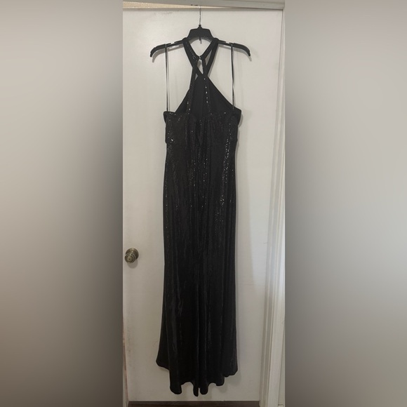 Vince Camuto Halter Neck Sequin Gown Glitter
Sparkle Maxi Dress Black Size 14 - Picture 2 of 6
